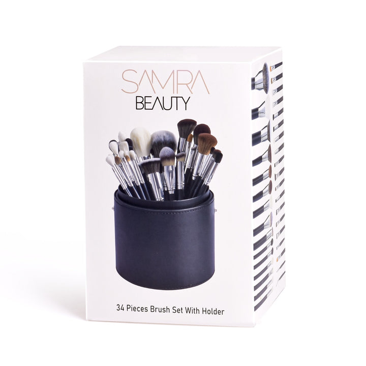 34 pcs Makeup brush kit with holder
