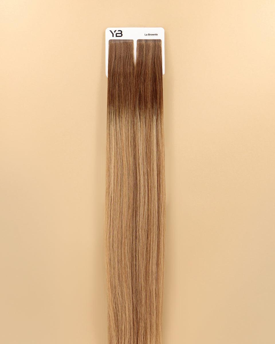 Youmi Beauty hair extention shade La Brownla Tape In - Samra Beauty