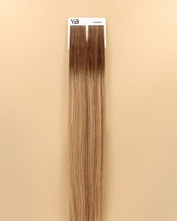 Youmi Beauty hair extention shade La Brownla Tape In - Samra Beauty